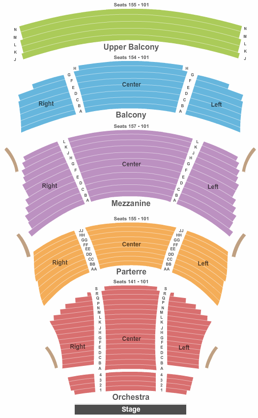 Dell Hall The Nutcracker Seating Chart